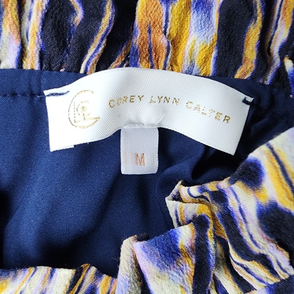 Corey Lynn Calter Aurora Top Drizzle Flutter Sleeve Blouse, Womens Medium - Picture 6 of 7